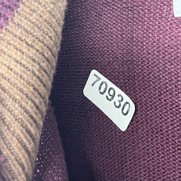 ALEX CANNON Sweater Mens XL 1/4 Zip Jumper Argyle Cotton Pullover Maroon - Picture 14 of 14